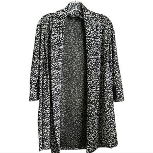 Women's The Magic Scarf Company Cardigan Size S-L Black/White